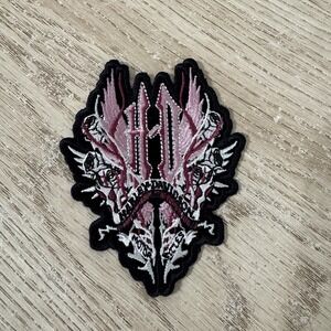 Harley-Davidson Motorcycle‎ Pink Wings Embroidered Iron On Patch 3" x 4"